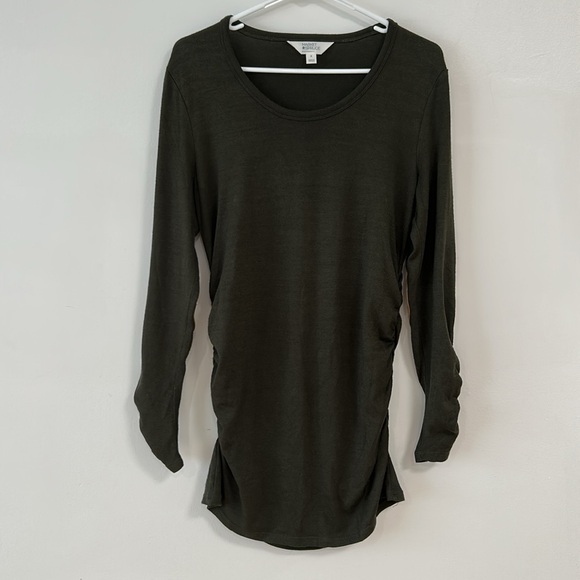 Market&Spruce Maternity Forest Green long sleeve & Blue short sleeve Top Size M - Picture 8 of 11